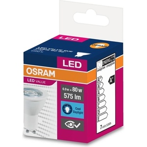 OSRAM LED крушка Osram, GU10, 6.9W, 575 lm, 6500K