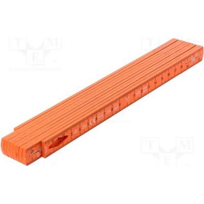 WIHA 42068 Skládací metr; Dl:2m; Šíř:15mm; oranžová