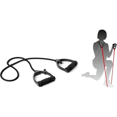 Tremblay Ластично въже за тренировки (tpr) с дунапренена дръжка, черно tremblay