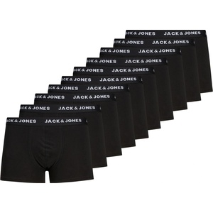 Jack and Jones Мъжки боксерки Jack and Jones Solid Mens 10-Pack Boxer Trunks - Black