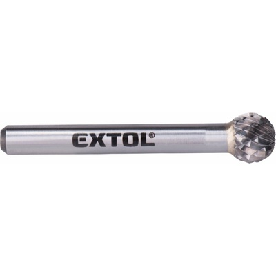 EXTOL INDUSTRIAL fréza karbidová, guľová, pr.10mm/stopka 6mm,sek stredný (double-cut) 8703734