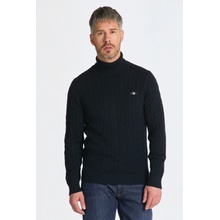 Gant Cotton Cable Turtle Neck Evening Blue