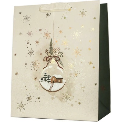 ANNA Style TX3 vianočná darčeková taška, rozmer 33x26x14cm, veľkosť L, vianočný motív