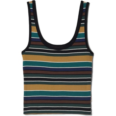 Brixton Дамски топ Brixton Women's Ringer Organic A-Tank Top - Multi Retro Stripe - размер XS (916-5603-0111)