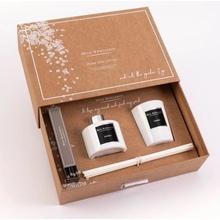 Max Benjamin Home Edit Gift dárková sada DODICI přírodní svíčka 125 g + esenciální olej 100 ml + stébla