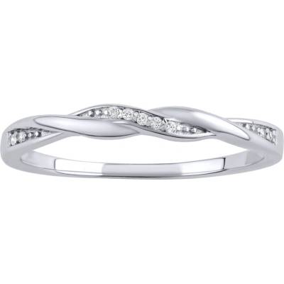 SILVEGO Strieborný prsteň Asumi pletený s Brilliance Zirconia JJJ1295RW