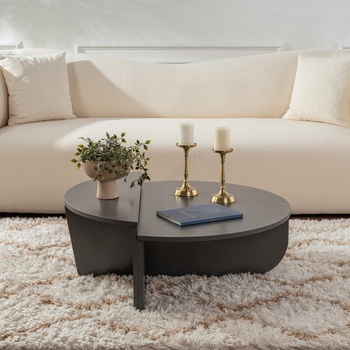 ASIR GROUP КОМПЛЕКТ 2x Конферентна маса ORION антрацит (AS2064)