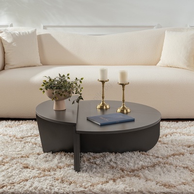 ASIR GROUP КОМПЛЕКТ 2x Конферентна маса ORION антрацит (AS2064)