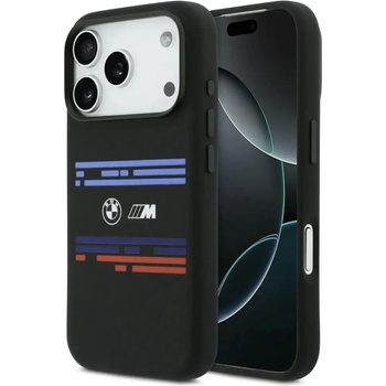 BMW M силиконов хоризонтален калъф MagSafe за iPhone 17 Pro - черен (3666339484545)