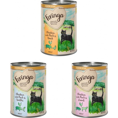 Feringa Country Style Menu mix 2 kačacie jahňacie treska 6 x 400 g