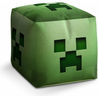 SABLIO Taburet Cube zelené Blocks: 40x40x40 cm