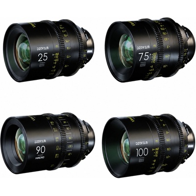 DZO Optics DZOFilm Vespid 4 Lens Kit PL (25,75,100 T2.1. Macro 90 T2.8)