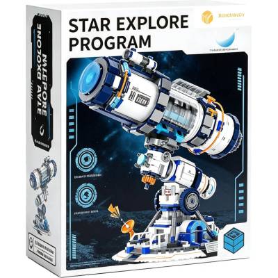 Bedee Vesmírny teleskop LED Astronómia 995 dielov