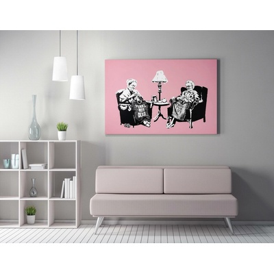 ASIR Obraz na plátně (70 x 100) Banksy Street Art – Babičky