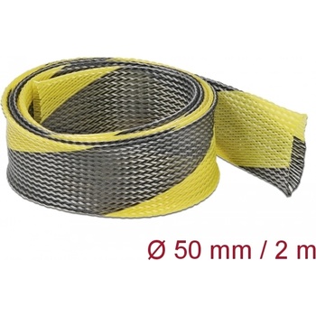 Delock Оплетен кабелен чорап 2 m x 50 mm черно-жълт