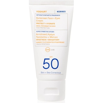 KORRES Yoghurt Sunscreen защитен крем за зоната на лицето и очите SPF 50 50ml