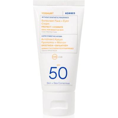 KORRES Yoghurt Sunscreen защитен крем за зоната на лицето и очите SPF 50 50ml