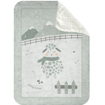 Kikkaboo Супер меко бебешко одеяло с шерпа 110/140 см Sleepy Sheep (31103020148)