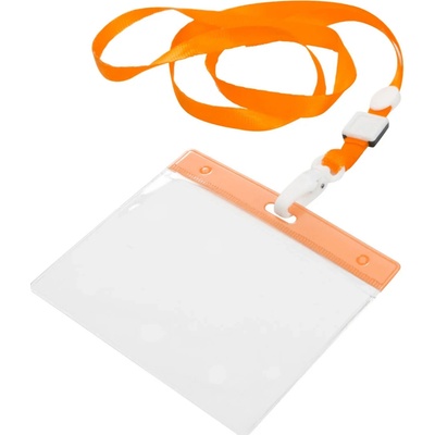 Šňůrka na krk Ballek lanyard oranžová, průhledná