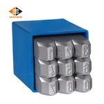 GRAVUREM Цифри за набиване комплект 12 мм, точков стил / Gravurem-RP 14312000 / (Grvrm 14312000)