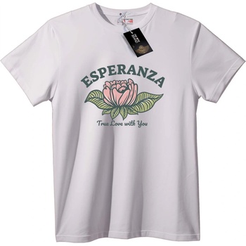 NOONEBRAND Тениска Esperanza Истинска Любов - S, White
