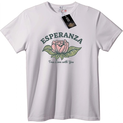 NOONEBRAND Тениска Esperanza Истинска Любов - S, White