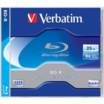 Verbatim BD-R BluRay диск, 25GB, 6x, 1 диск, стандартен калъф, VERBATIM 43715 (43715)