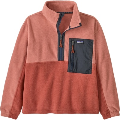 Patagonia Детски поларен пуловер Patagonia Kid's Microdini 1/2 Zip Pullover Fleece jumper - Potters Red (704-5522-0114)