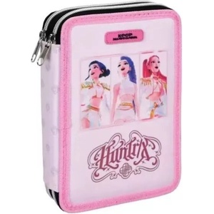 Talent show K-POP Demon Hunters: Huntrix розов, двуетажен несесер - пълен (364-01100)