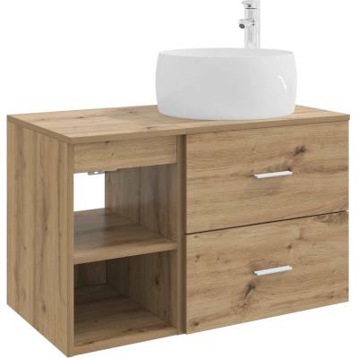 vidaXL Комплект мебели за баня 2 pcs Дъб артизан Инженерна дървесина (3403927)