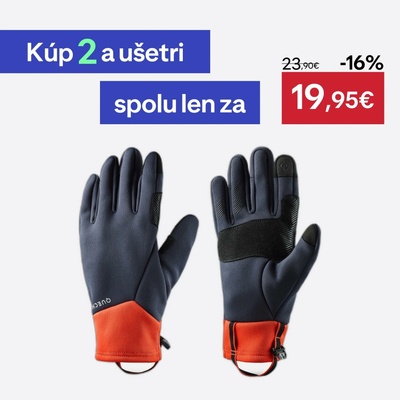 Quechua Detské dotykové rukavice modro-červené