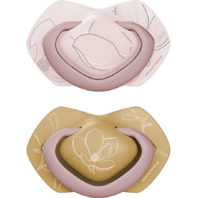 Canpol Силиконови симетрични залъгалки Canpol - Gold, 0-6 м, 2 броя, розови (22/664_pin)