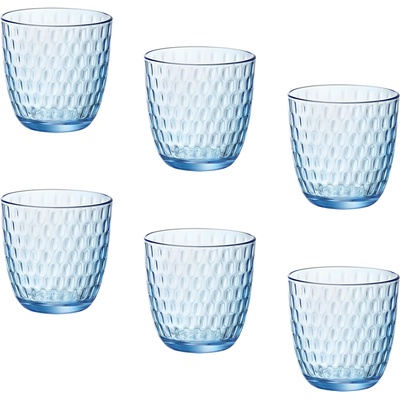 Bormioli Rocco ЧАШИ ЗА ВОДА slot 290ml 6БР СИНИ (580506vsu021990)