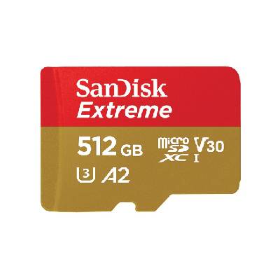 Карта памет SANDISK Extreme microSDXC, 512GB (SDSQXAV-512G-GN6MA)