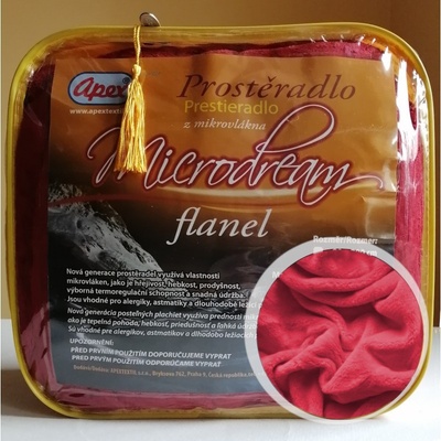 Apex Mikroplyš prostěradlo Microdream Flanel Vínové 180x200