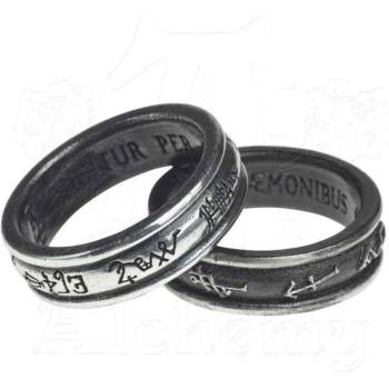 Alchemy gothic Пръстен alchemy gothic - Демон Черен & Ангел Бяла - r212