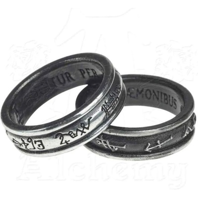Alchemy gothic Пръстен alchemy gothic - Демон Черен & Ангел Бяла - r212
