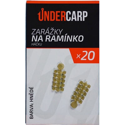 UnderCarp Zarážky na ramínko háčku Hnědé 20ks