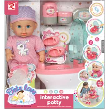 Image 1 of Armtoys КУКЛА БЕБЕ С ТОАЛЕТНА НА БАТЕРИИ + АКСЕСОАРИ В КУТИЯ