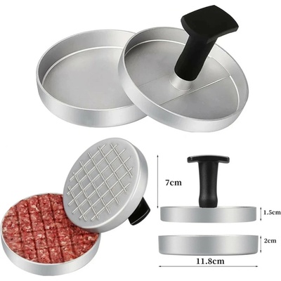 Hliníkový lis na hamburgery 11,8cm 54425