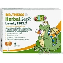 Dr.Theiss HerbalSept Kids lízanky hrdlo 6 ks