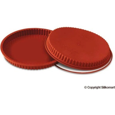 Silikomart Forma na koláč silikonová vroubkovaná terakota silikon 28 cm