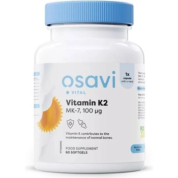 Osavi Vitamin K2, 100 mcg, 60 гел капсули, Osavi