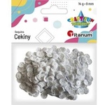TITANUM Sequins straddles 9mm pastel white 14g