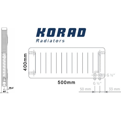 Korad Radiators 21VKP 400 x 500 mm