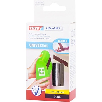 Tesa Suchý zips čierny 20 mm x 1 m