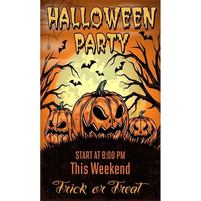 Ceduľa Halloween Party 6