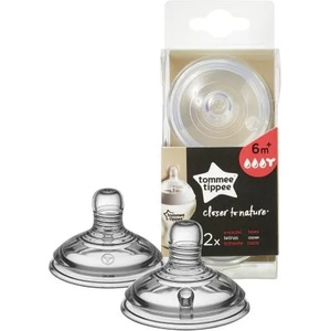 Tommee Tippee Комплект от 2 броя Биберони Tommee Tippee Natural Start - Звезда, 4 капки, 6 м+, 2 броя (TT.0011) - baby