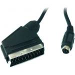 Royal Кабел Royal CABLE-SCART 27 13857, от SCART(м) към S-video(м), 1.5m, черен
