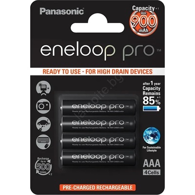 Panasonic Eneloop Pro BK-4HCDE/4BP - 4 бр. акумулаторни батерии AAA NiMH (PC009)